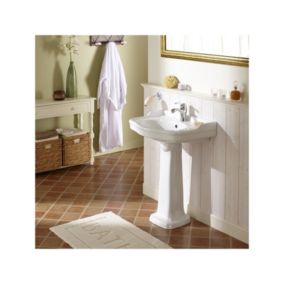 Lavabo colonne 66 cm style Antique Blanc