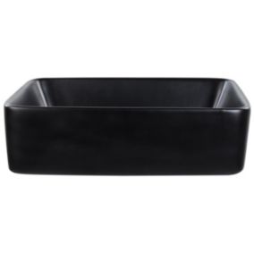 Lavabo en céramique 49 x 38 cm noir TRAVESIA