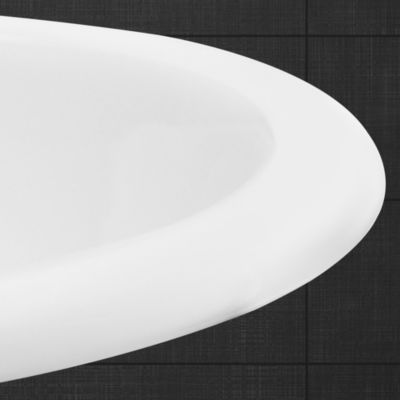 Lavabo en céramique blanc avec garniture de vidage et trop-plein 570x195x485 mm