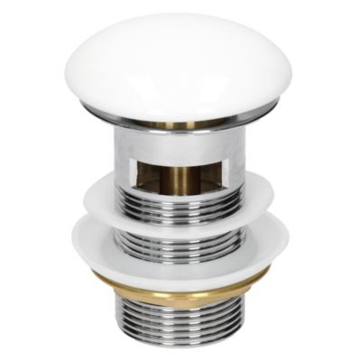 Lavabo en céramique blanc avec garniture de vidage et trop-plein 610x165x460 mm