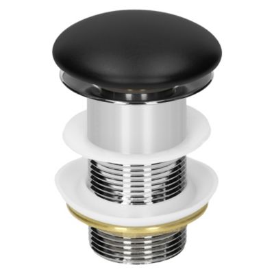 Lavabo en céramique noir lave-mains moderne + garniture de vidage 410x335x145 mm