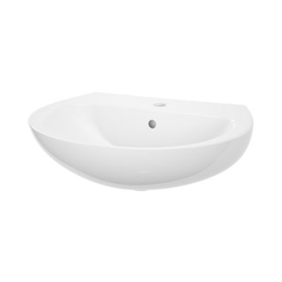 Lavabo en céramique blanc brillant l.55,5 x H.19,1 x P.47,2 cm Tasi GoodHome