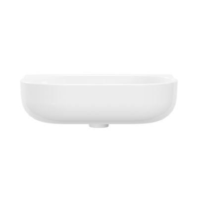 Lavabo en céramique blanc, l.55 x H.17,5 x P.45 cm, GoodHome Cavally