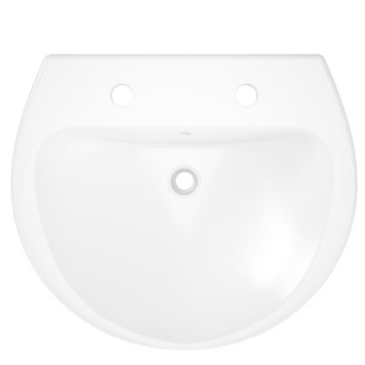 Lavabo en céramique blanc, l.55 x H.17,5 x P.45 cm, GoodHome Cavally