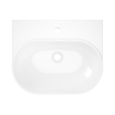 Lavabo en céramique blanc, l.55 x H.17,5 x P.45 cm, GoodHome Cavally