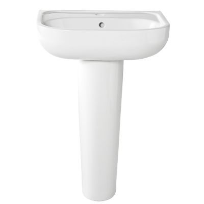 Lavabo en céramique, blanc, l.57 cm Cavally GoodHome