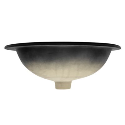 Lavabo en ceramique noir mat vasque encastre pour salle de bain 570x485x195 mm