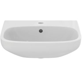 Lavabo en porcelaine vitrifiée blanche l.50 x H.18 x P.44 cm, Ideal Standard