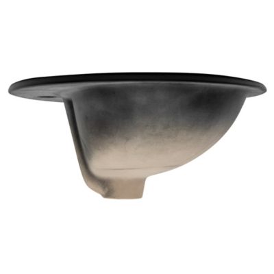 Lavabo à encastrer noir mat céramique bouchon de vidange argent