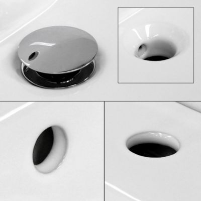 Lavabo éncastre en ceramique blanc vasque lave-main rectangulaire 610x165x460 mm