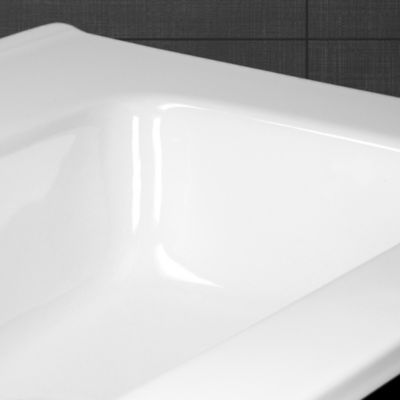 Lavabo éncastre en ceramique blanc vasque lave-main rectangulaire 610x165x460 mm