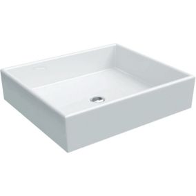 Lavabo à poser 500x420 blanc sans trop plein