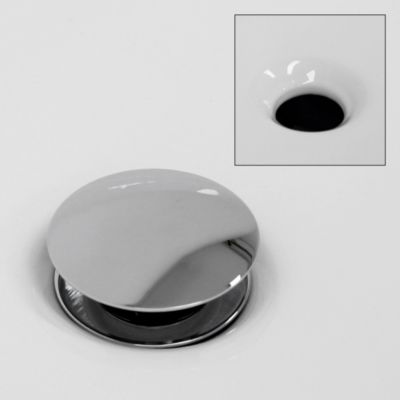 Lavabo à poser céramique blanc brillant ronde avec bonde vidange 280 x 116 mm