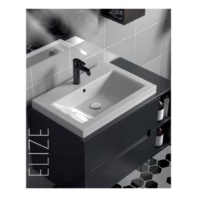 Lavabo à Poser en Céramique Blanc Carrée - ELISE 65 CM - LPP