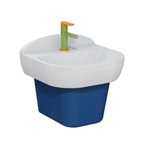 Lavabo pour enfant VITRA Sento Kids sans trop-plein, blanc + cache-siphon Sento kids