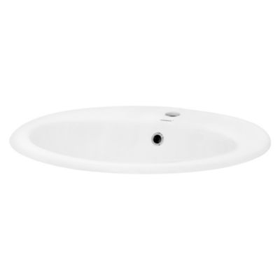 Lavabo salle de bain encastrable ovale évier en céramique blanc 570x195x485 mm