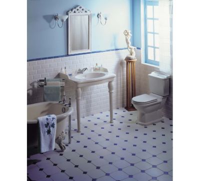 Lavabo sur colonnettes Louxor blanc Sarreguemines