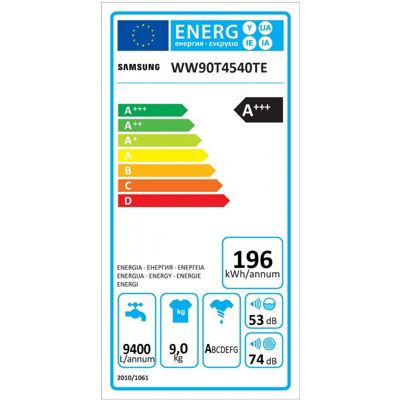 Lave-linge frontaux 9kg 61L SAMSUNG 1400tr/min 60cm D, WW90T4540TE