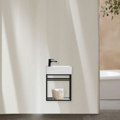 Lave main 50 cm métal noir Aquafredo