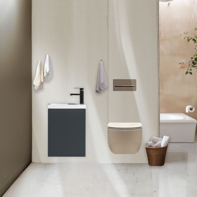 Lave-main salle de bain Aquarino 40 cm finition vert foncé