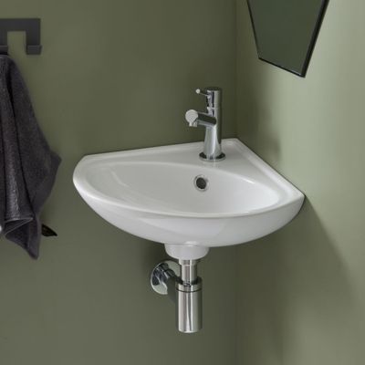 Lave mains d 'angle à suspendre
