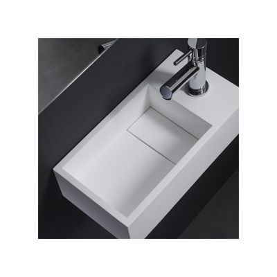 Lave-mains gain de place en solid surface Sacramento 35x18 cm
