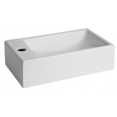 Lave mains rectangle blanc contemporain