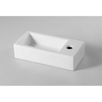 Lave mains rectangle design blanc