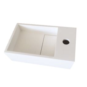 Lave-mains salle de bain suspendu 35 cm en Solid surface - Manita D