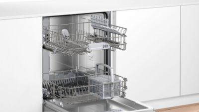 Lave-vaisselle encastrable 12 couverts Bosch SMV26AX01F L. 60 cm blanc