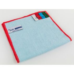 Lavette Microfibre 20x40cm surjet rouge lot de 5 - Concept Manufacturing