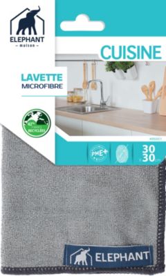 Lavette microfibre salle de bain 30 x 30 cm Élephant