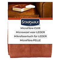 Lavette microfibre spéciale cuir marron Starwax L.210 x l.170 x ep.1 cm