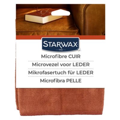 Lavette microfibre spéciale cuir marron Starwax L.210 x l.170 x ep.1 cm