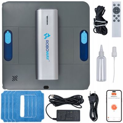 Laveur de fenêtres ROBOWAY robot intelligent télécommande wifi accessoires ensemble 1 pièce.