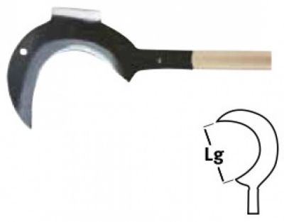 Leborgne Croissant 2 taillants - 20 cm - sans manche