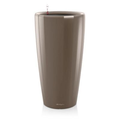 Lechuza Pot Rondo Premium 32 - kit complet, taupe brillant D. 32 cm