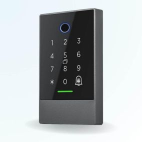 Lecteur biométrique de contrôle d'accès connecté locky-7d avec boitier métal à empreinte, code, badge et bluetooth