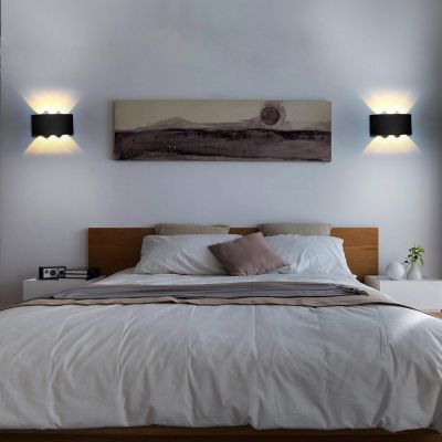 LED 6W Applique Murale Extérieur Interieur en Aluminium Lampe murale Étanche Imperméable Lumière Up Down 6W blanc chaud