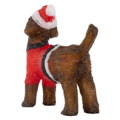 LED Teckel chien de Noel décoration intérieur/extérieur lumières de jardin 37 cm