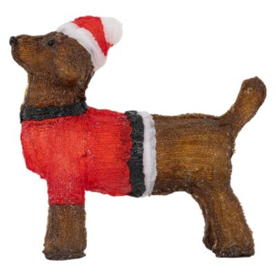 LED Teckel chien de Noel décoration intérieur/extérieur lumières de jardin 37 cm