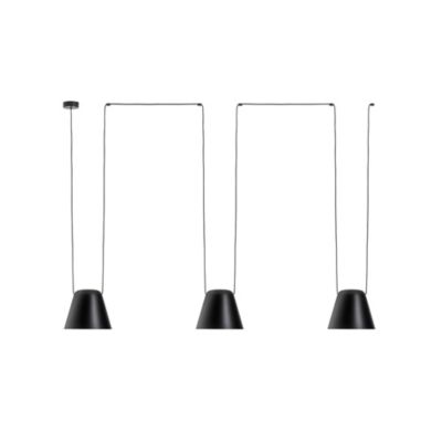 Leds-C4 Attic - Suspension décorative au plafond noir mat 3x E27 / 75cm ...