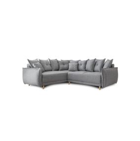 Lena - canapé d'angle convertible - avec coffre - style scandinave - 5 places - gauche - Best Mobilier