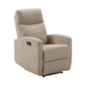 LERIDA - Fauteuil Relax Manuel Tissu Beige