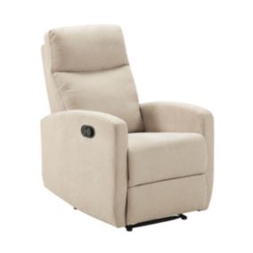 LERIDA - Fauteuil Relax Manuel Tissu Ivoire