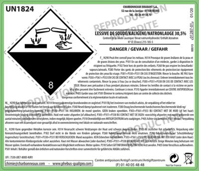 Lessive de soude décapant et nettoyant Phebus 5L