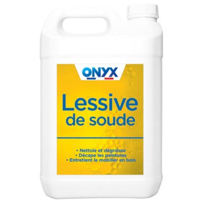 Lessive de soude murs, métal et bois Onyx bricolage 30,5 % 5 L