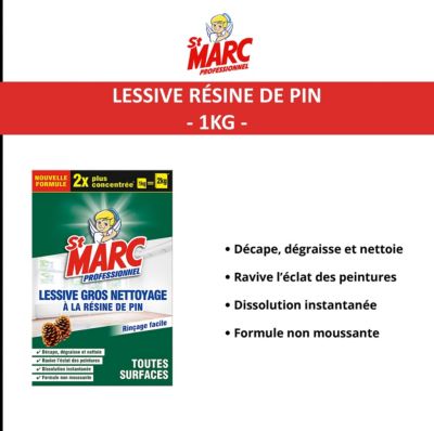 Lessive gros nettoyage à la résine de pin St marc professionnel toutes surfaces 1kg