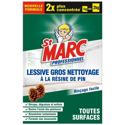 Lessive gros nettoyage à la résine de pin St marc professionnel toutes surfaces 1kg Castorama