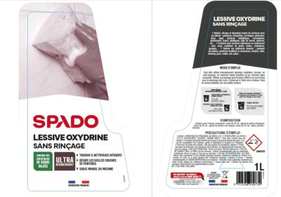 Lessive sans rinçage nettoie dégraisse décrasse rénove Spado 1L